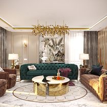 Designing Unique Luxury Reception In Egypt. Projekt z dziedziny Architektura wnętrz, Projektowanie wnętrz,  Dekoracja wnętrz, Dekoracja wnętrz i Projektowanie przestrzeni użytkownika Mohab Draze - 30.01.2022