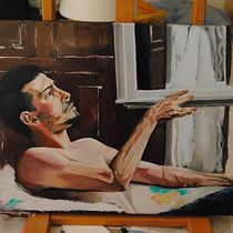 Portrait of a friend - oil on canvas. Fine Arts, Painting, and Oil Painting project by Gabriele Olivieri - 01.29.2022