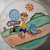 Mi Proyecto del curso: Creación de retratos bordados en acuarela. Un proyecto de Pintura, Pintura a la acuarela, Bordado y Diseño textil de aracne - 06.02.2022