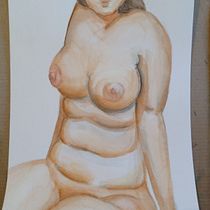 Meu projeto do curso: Figura humana em aquarela. Un progetto di Illustrazione tradizionale, Belle arti, Pittura, Pittura ad acquerello, Disegno realistico e Disegno anatomico di Paola Delgado - 06.02.2022