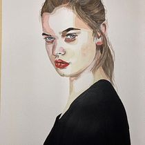 Mon projet du cours : Portrait à l'aquarelle d'après une photo. Watercolor Painting project by celinesta - 02.06.2022