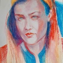 My project in Expressive Portrait Drawing with Soft Pastels course. Traditional illustration, Fine Arts, Drawing, Portrait Drawing, and Artistic Drawing project by Zora Poznic Polh - 02.07.2022