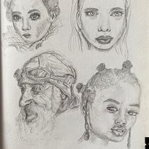 Mijn project van de cursus: Sketchbook met portretten: verken het menselijk gezicht. Un proyecto de Bocetado, Dibujo, Dibujo de Retrato, Dibujo artístico y Sketchbook de aboersma - 08.02.2022