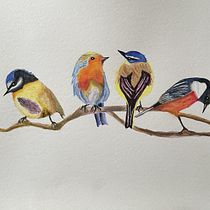 My project in Artistic Watercolor Techniques for Illustrating Birds course. Watercolor Painting, Traditional illustration, Realistic Drawing, and Naturalistic Illustration project by jmpitt2 - 02.01.2022