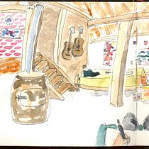 Mi Proyecto del curso: Urban Sketching: expresa tu mundo con una nueva perspectiva. Un projet de Illustration traditionnelle, Esquisse , Dessin, Aquarelle, Illustration architecturale , et Carnet de croquis de Mara Dobry - 08.02.2022