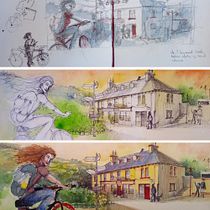 My project in Artistic Watercolor Sketching: Cycling in West Cork. Traditional illustration, Sketching, Creativit, Drawing, Watercolor Painting, and Sketchbook project by ankeckardt - 02.07.2022