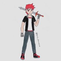Desenho do meu avatar: Firepyro. Traditional illustration, Character Design, Comic, Pencil Drawing, Drawing, and Manga project by Felipe Ferreira - 02.05.2022
