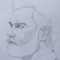 Meu projeto do curso: Caderno de retratos: explore o rosto humano. Un proyecto de Bocetado, Dibujo, Dibujo de Retrato, Dibujo artístico y Sketchbook de Daniel Froes - 09.02.2022