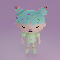 Mi Proyecto del curso: Creación de personajes kawaii en 3D con Blender  Ein Projekt aus dem Bereich Traditionelle Illustration, Design von Figuren, Digitale Illustration und 3-D-Modellierung von Luis Angel Luna Ramirez - 08.02.2022