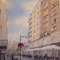 Mi Proyecto del curso: Paisajes urbanos en acuarela. Un progetto di Belle arti, Pittura ad acquerello e Illustrazione architettonica di Anne Pascual Palacios - 09.02.2022