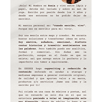 Mi Proyecto del curso: Copywriting: define el tono de tu marca personal. Advertising, Writing, Cop, writing, Stor, telling, Communication, and Narrative project by Sonia Castillo Sosa - 02.09.2022