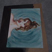 Meu projeto do curso: Retrato artístico em aquarela. Fine Arts, Painting, Watercolor Painting, and Portrait Drawing project by Thaysa Flores - 02.10.2022