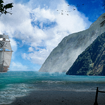 My final project in Matte Painting of Imaginary Worlds in Photoshop course. Pós-produção fotográfica, Retoque fotográfico, Fotomontagem, e Matte Painting projeto de Leandro Marcondes - 09.02.2022