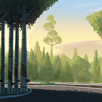 My project in Digital Background Painting for Animation course Ein Projekt aus dem Bereich Traditionelle Illustration, Digitale Illustration, Digitale Malerei und Animation von Attawit Sripraphassorn - 02.02.2022