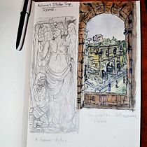 My project in Watercolor Travel Journal course. Traditional illustration, Watercolor Painting, Architectural Illustration, and Sketchbook project by janerob100 - 02.10.2022