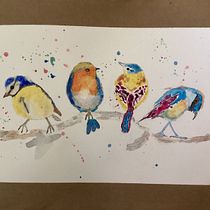 My project in Artistic Watercolor Techniques for Illustrating Birds course. Traditional illustration, Watercolor Painting, Realistic Drawing, and Naturalistic Illustration project by Patricia Stephens - 02.10.2022