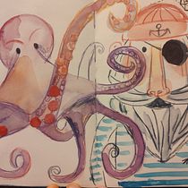 Mi Proyecto del curso: Sketching creativo en acuarela para principiantes. Traditional illustration, Sketching, Creativit, Drawing, Watercolor Painting, and Sketchbook project by jescarcole - 12.25.2022