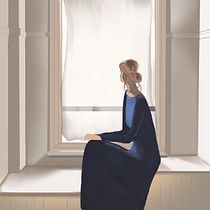 Femme à la fenêtre / Mon projet du cours : Illustration animée avec une ambiance unique sur Photoshop. Un progetto di Illustrazione tradizionale, Animazione, Animazione 2D e Illustrazione digitale di Marie-Claude Salvaille - 09.02.2022