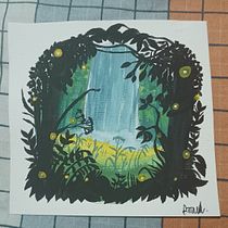Meu projeto do curso: Pintura de paisagens atmosféricas com guache. Projekt z dziedziny Trad, c, jna ilustracja,  Malarstwo i Malowanie gwaszami użytkownika Ariane Sousa de Andrade - 09.02.2022