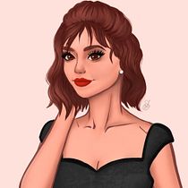 My project in Female Character Portraits in Procreate course. Projekt z dziedziny Trad, c, jna ilustracja, Ilustracja c, frowa, R, sunek c i frow użytkownika purya_kondori - 10.02.2022