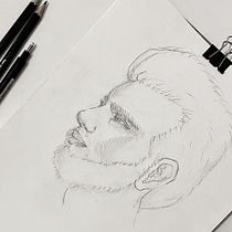 Il mio progetto del corso: Ritratto su blocco da disegno: esplora il volto umano. Un proyecto de Bocetado, Dibujo, Dibujo de Retrato, Dibujo artístico y Sketchbook de ilaria_a - 03.02.2022