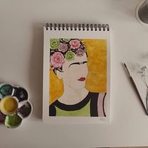 Mi Proyecto del curso: Las flores y Frida. Un progetto di Illustrazione tradizionale, Belle arti, Pittura, Pittura ad acquerello e Teoria del colore di Maribel - 11.02.2022