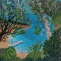 Meu projeto do curso: Natureza com tinta acrílica: do caderno à tela. Traditional illustration, Painting, Acr, lic Painting, and Sketchbook project by Milena Pinheiro Espíndola - 02.07.2022