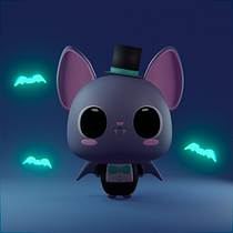 Mi Proyecto del curso: Creación de personajes kawaii en 3D con Blender  Ein Projekt aus dem Bereich Traditionelle Illustration, Design von Figuren, Digitale Illustration und 3-D-Modellierung von Itzel A. Olivas - 10.02.2022
