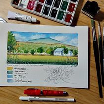 My project in Watercolor Travel Journal course. Traditional illustration, Watercolor Painting, Architectural Illustration, and Sketchbook project by araceliwt11 - 02.12.2022