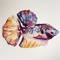 Mon projet du cours : Techniques expérimentales d’aquarelle pour débutants. Un progetto di Illustrazione tradizionale, Belle arti, Pittura ad acquerello e Illustrazione naturalistica di popo.84 - 12.02.2022