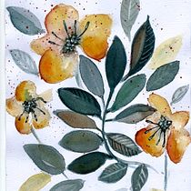 Mein Kursprojekt: Blumenkompositionen mit Aquarell: Verbinde dich mit der Natur. Ilustração tradicional, Pintura, Pintura em aquarela e Ilustração botânica projeto de karsten_3 - 12.01.2022