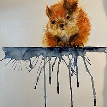 My project in Expressive Animal Portraits in Watercolor course. Un proyecto de Ilustración tradicional, Pintura a la acuarela, Dibujo realista e Ilustración naturalista				 de Sarah - 13.02.2022