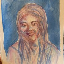 My project in Artistic Portrait with Watercolors course. Fine Arts, Painting, Watercolor Painting, and Portrait Drawing project by claire88456 - 02.13.2022