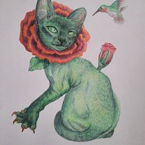 Mein Kursprojekt: Surrealistische Illustration mit Naturinspiration. Traditional illustration, Pencil Drawing, Drawing, Artistic Drawing, Naturalistic Illustration, and Colored Pencil Drawing project by jagoda_martuzalska - 02.12.2022