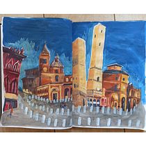 Il mio progetto del corso: Sketchbook pittorico a gouache. Un progetto di Illustrazione tradizionale, Bozzetti, Disegno, Illustrazione architettonica, Sketchbook e Pittura gouache di Lara Mazzocco - 13.02.2022