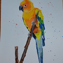 My final project in Artistic Watercolor Techniques for Illustrating Birds course. Traditional illustration, Watercolor Painting, Realistic Drawing, and Naturalistic Illustration project by hermaantens - 02.13.2022