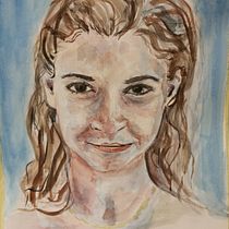Il mio progetto del corso: Ritratto artistico ad acquerello. Fine Arts, Painting, Watercolor Painting, and Portrait Drawing project by lcorleto62 - 02.13.2022