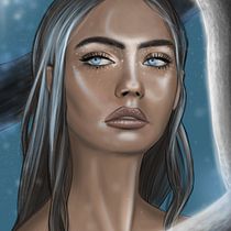 My project in Digital Fantasy Portraits with Photoshop course. Traditional illustration, Drawing, Digital Illustration, Portrait Drawing, Digital Drawing, and Digital Painting project by krauze_justyna - 02.13.2022