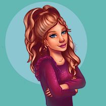 My project in Female Character Portraits in Procreate course. Projekt z dziedziny Trad, c, jna ilustracja, Ilustracja c, frowa, R, sunek c i frow użytkownika stepanova_nastya_work - 13.02.2022
