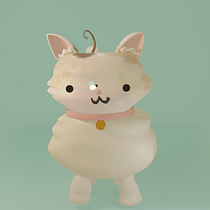 Mi Proyecto del curso: Creación de personajes kawaii en 3D con Blender  Ein Projekt aus dem Bereich Traditionelle Illustration, Design von Figuren, Digitale Illustration, 3-D-Modellierung, Manga und 3D von Karina Chávez - 24.01.2022