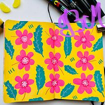 Mon projet du cours : Motifs botaniques et carnet de croquis. Ilustração tradicional, Pattern Design, Ilustração botânica, e Sketchbook projeto de benedicte.mosser@gmail.com Mosser - 14.02.2022