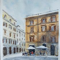 My project in Modern Techniques for Watercolor Cityscapes course. Un progetto di Pittura e Pittura ad acquerello di sabcap97 - 14.02.2022