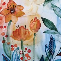 Mój projekt z kursu: Piękno akwarelowych kwiatów: poczuj więź z naturą. Ilustração tradicional, Pintura, Pintura em aquarela e Ilustração botânica projeto de _magdalena_ - 14.02.2022