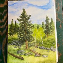 My project in Watercolor Landscapes: Experimental Tools and Techniques course. Projekt z dziedziny Malowanie akwarelą użytkownika Marsha Heron - 14.02.2022