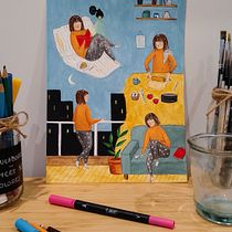 Mi Proyecto del curso: Creación de personajes a partir de dibujos de observación. Un projet de Illustration traditionnelle, Conception de personnages, Dessin , et Carnet de croquis de Cristina González - 15.02.2022