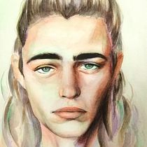 My project in Artistic Portrait with Watercolors course. Fine Arts, Painting, Watercolor Painting, and Portrait Drawing project by Carla Ceolato - 02.15.2022
