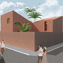 Mi Proyecto del curso: Representación gráfica de proyectos arquitectónicos. Un projet de Architecture, Design graphique, Architecture d'intérieur, Design d'intérieur, Pa, sagisme, Collage, Architecture numérique et Illustration architecturale de María Sánchez - 15.02.2022