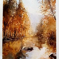 Mi Proyecto del curso: Paisajes naturales en acuarela. Un progetto di Belle arti, Pittura, Pittura ad acquerello e Illustrazione tradizionale di b_espinoza_castro - 15.02.2022