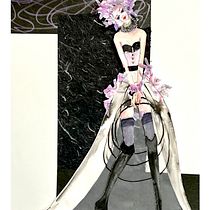 My project in Creative Fashion Illustration Techniques course. Un projet de Illustration traditionnelle , et Collage de Cheryl Kellar - 13.02.2022
