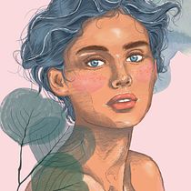 Mi Proyecto del curso: Retrato ilustrado con Procreate. Ilustração tradicional, Ilustração vetorial, Ilustração digital, e Desenho de retrato projeto de Jaiza Lobo - 16.02.2022